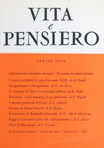 Alle fonti del calendario liturgico / Il transito di santa Caterina