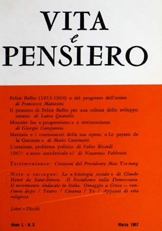 Felice Balbo (1913-1964) o del progresso dell'uomo