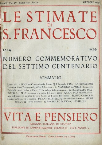 Lettera di S. S. Pio XI sul centenario delle Ss. Stimate
