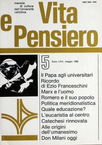Quale educazione nell'attuale contesto storico? Obiettivo primario: la promozione della personalità 