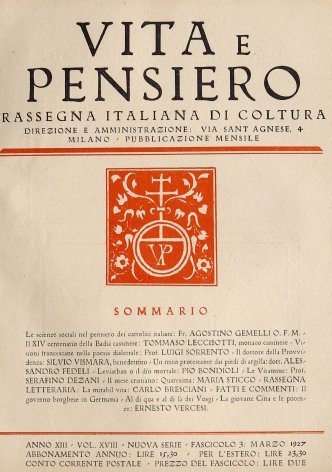 Rassegna letteraria: La mirabil vita