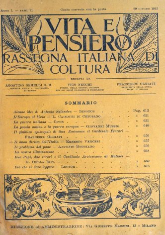 VITA E PENSIERO - 1915 - 6