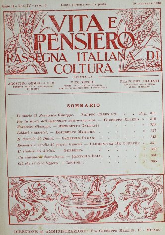 VITA E PENSIERO - 1916 - 12