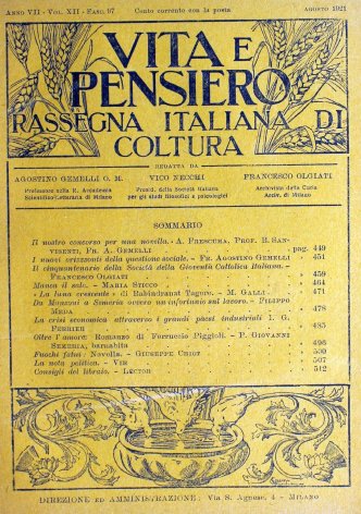 VITA E PENSIERO - 1921 - 8