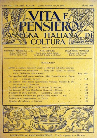VITA E PENSIERO - 1922 - 3