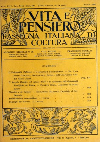 VITA E PENSIERO - 1922 - 5