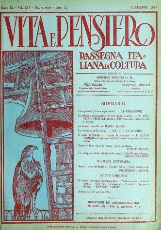 VITA E PENSIERO - 1923 - 12