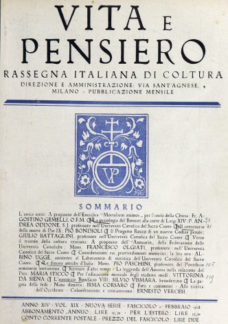 VITA E PENSIERO - 1928 - 2