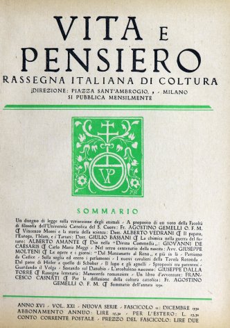 VITA E PENSIERO - 1930 - 12