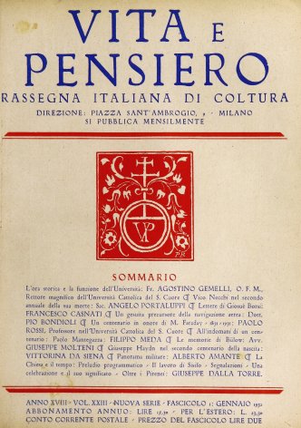 VITA E PENSIERO - 1932 - 1