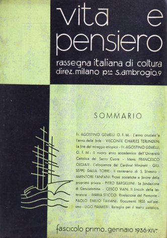 VITA E PENSIERO - 1936 - 1
