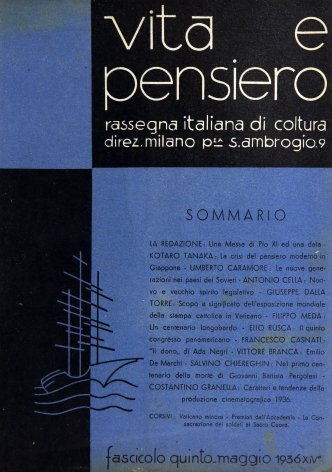 VITA E PENSIERO - 1936 - 5