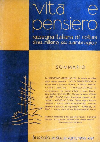 VITA E PENSIERO - 1936 - 6