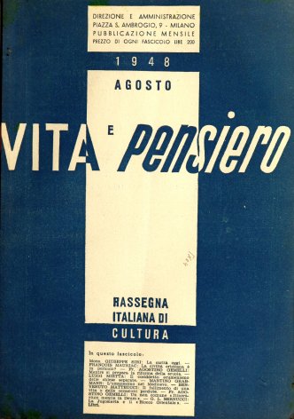 VITA E PENSIERO - 1948 - 8
