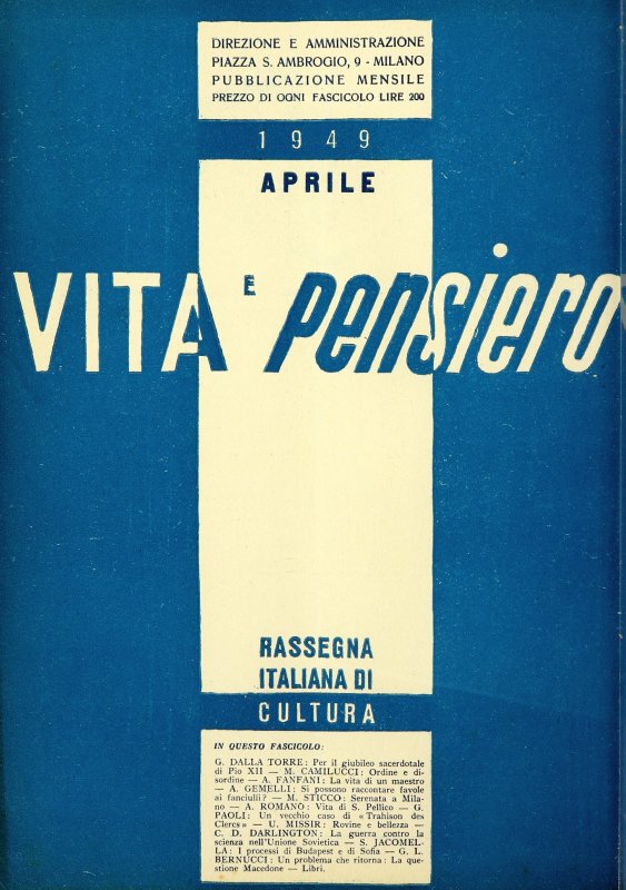 VITA E PENSIERO - 1949 - 4