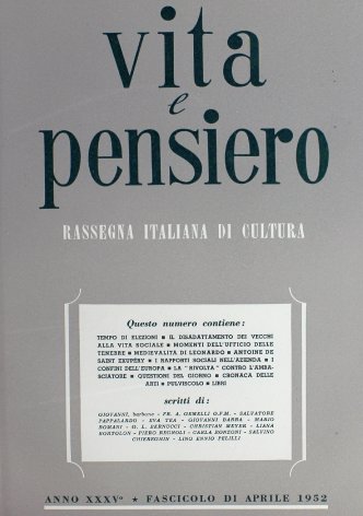 VITA E PENSIERO - 1952 - 4