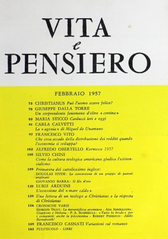 VITA E PENSIERO - 1957 - 2