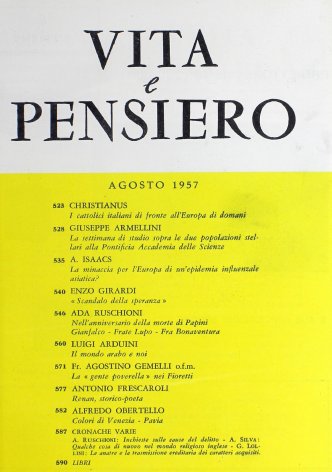 VITA E PENSIERO - 1957 - 8