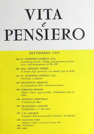 VITA E PENSIERO - 1957 - 9