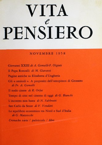 VITA E PENSIERO - 1958 - 11