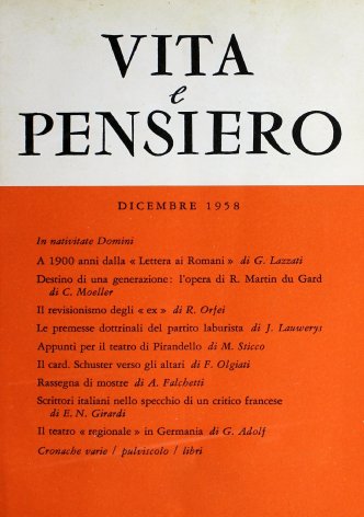 VITA E PENSIERO - 1958 - 12