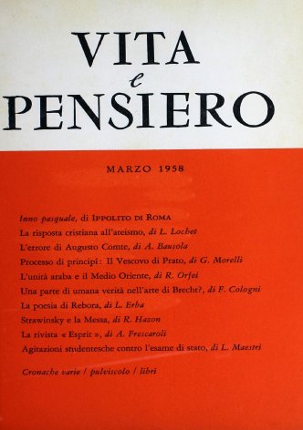 VITA E PENSIERO - 1958 - 3