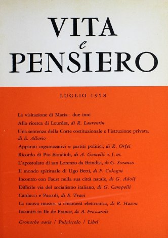 VITA E PENSIERO - 1958 - 7
