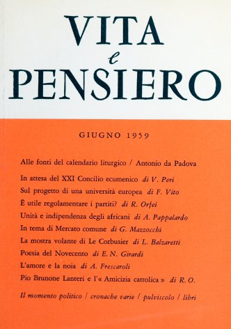 VITA E PENSIERO - 1959 - 6