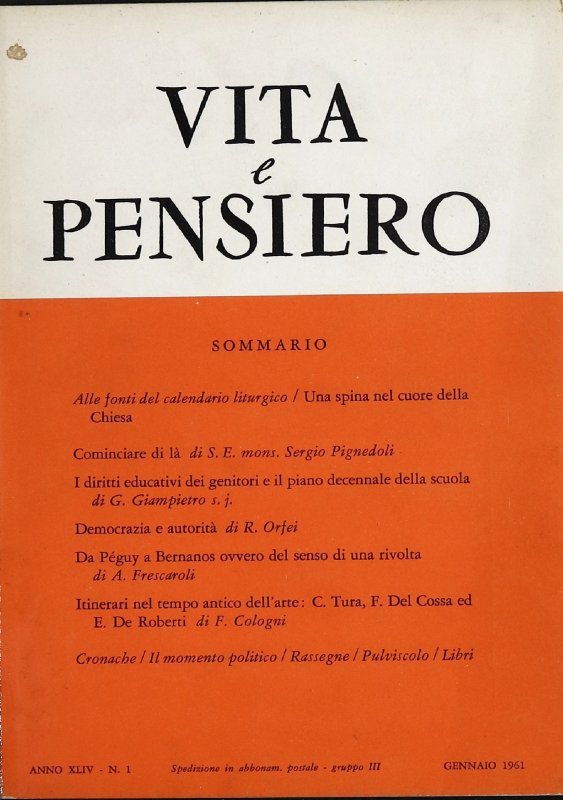 VITA E PENSIERO - 1961 - 1