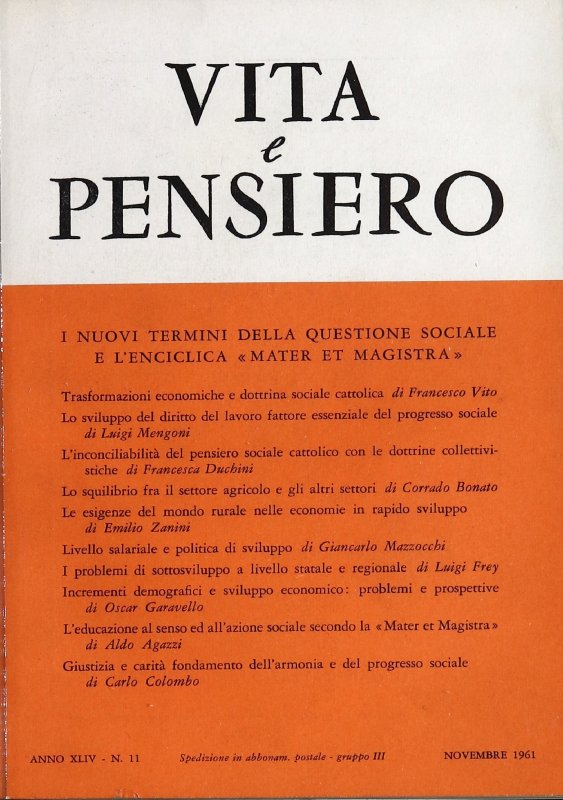 VITA E PENSIERO - 1961 - 11