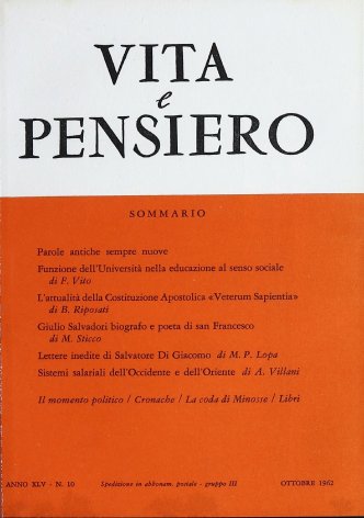 VITA E PENSIERO - 1962 - 10