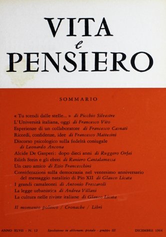 VITA E PENSIERO - 1964 - 12