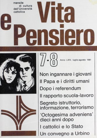 VITA E PENSIERO - 1981 - 7-8
