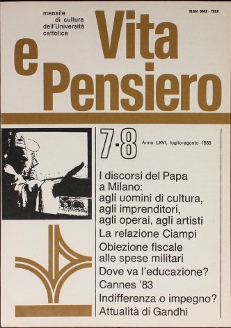 VITA E PENSIERO - 1983 - 7-8