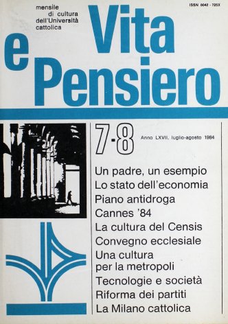VITA E PENSIERO - 1984 - 7-8