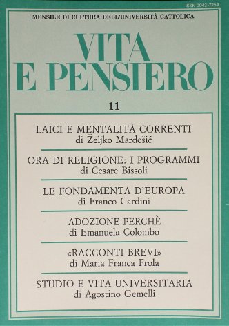 VITA E PENSIERO - 1987 - 11