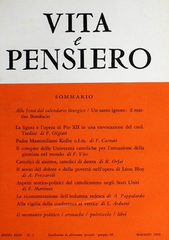 La figura e l'opera di Pio XII in una rievocazione del card. Tardini