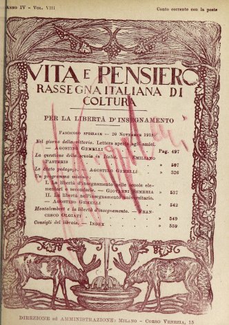 VITA E PENSIERO - 1918 - 11