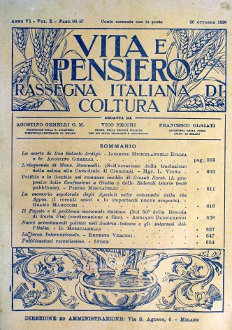 VITA E PENSIERO - 1920 - 10