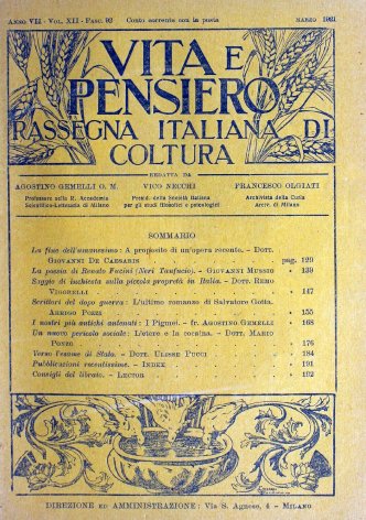 VITA E PENSIERO - 1921 - 3