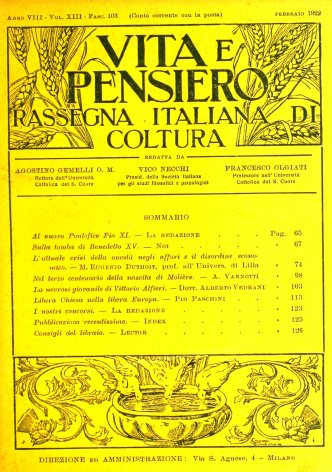 VITA E PENSIERO - 1922 - 2