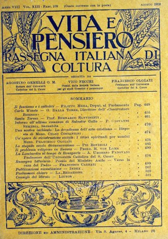 VITA E PENSIERO - 1922 - 8