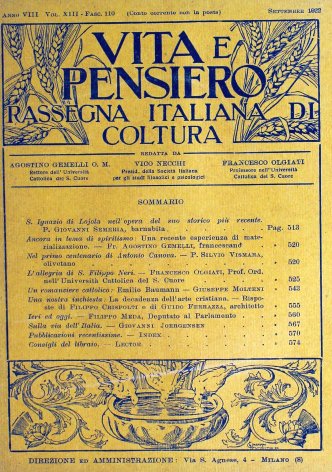 VITA E PENSIERO - 1922 - 9