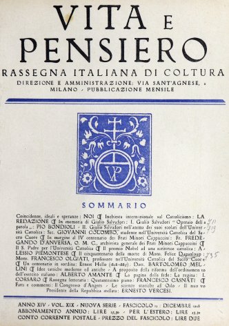 VITA E PENSIERO - 1928 - 12
