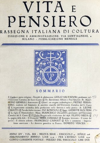 VITA E PENSIERO - 1928 - 4