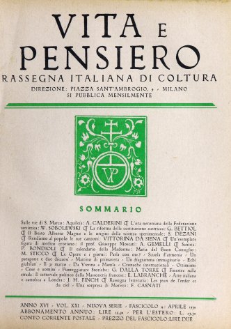 VITA E PENSIERO - 1930 - 4