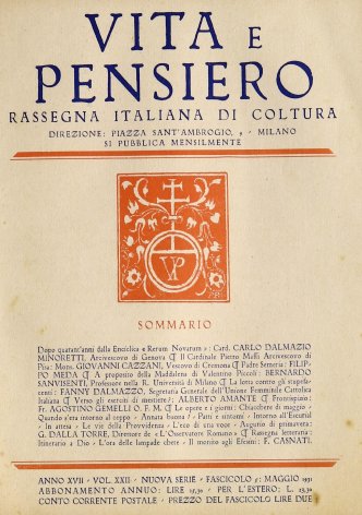 VITA E PENSIERO - 1931 - 5