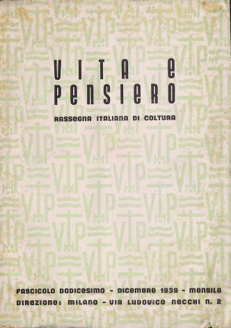 VITA E PENSIERO - 1939 - 12