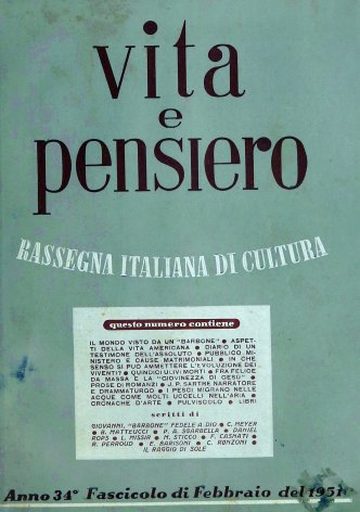 VITA E PENSIERO - 1951 - 2