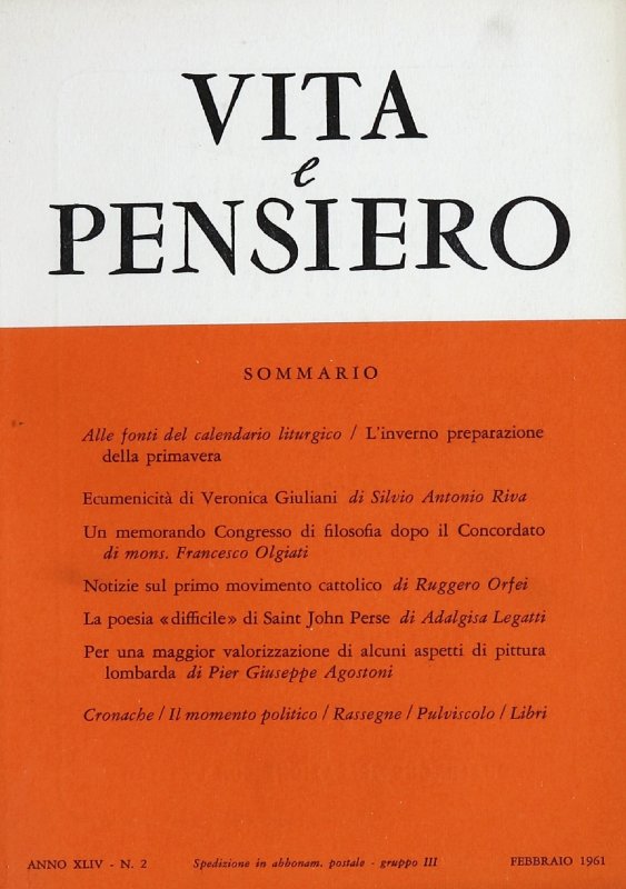 VITA E PENSIERO - 1961 - 2